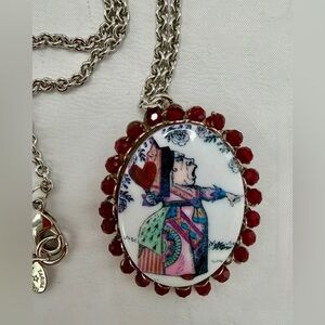 Tarina Tarantino Alice in Wonderland Queen of Hearts Pendant Necklace NEW